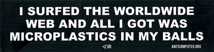 Microplastics Bumper Sticker